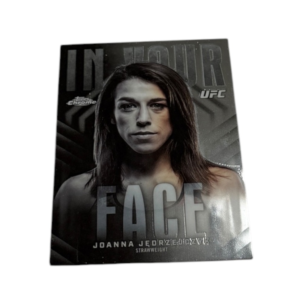 2024 Topps Chrome UFC Joanna Jedrzejczyk In Your Face Insert Card IYF-15 MMA